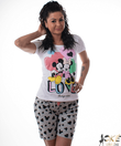 Minnie fehér pamut női rövidnadrágos pizsama Minnie fehér pamut női rövidnadrágos pizsama