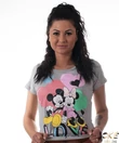 Kép 2/2 - Minnie szürke pamut női rövidnadrágos pizsama 