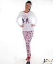 Kép 2/2 - Minnie női pizsama pamut fehér