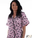 Kép 1/2 - Végig gombos vékony női pizsama szivecskés