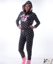 Minnie pihe-puha női wellsoft pizsama kapucnis szürke Minnie pihe-puha női wellsoft pizsama kapucnis szürke