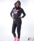 Kép 2/3 - Minnie pihe-puha női wellsoft pizsama kapucnis szürke