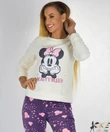 Kép 2/2 - Minnie pihe-puha női wellsoft pizsama fehér
