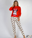 Minnie pihe-puha női wellsoft pizsama piros Minnie pihe-puha női wellsoft pizsama piros