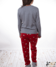 Kép 3/3 - Minnis női pamut pizsama szürke
