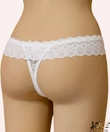 Kép 2/2 - Lemila csipkés nyitott női bugyi fehér