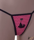 Kép 2/4 - Spagetti pántos tanga pink cicás Flower