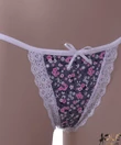 Kép 2/3 - Spagetti pántos virágos pamut bugyi Flower