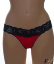 Lagoon piros-fekete csipke pántos női tanga Lagoon piros-fekete csipke pántos női tanga