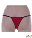 Kép 2/2 - Állítható pántos csipke tanga piros