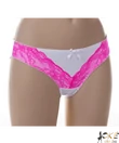 Kép 1/2 - Lemila bugyi fehér-pink csipkés