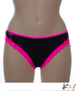 Barones fekete-pink női tanga elöl-hátul csipkés Barones fekete-pink női tanga elöl-hátul csipkés