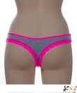 Barones szürke-pink női tanga elöl-hátul csipkés Barones szürke-pink női tanga elöl-hátul csipkés