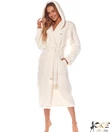 Kép 2/3 - Pihe puha wellsoft hosszú női köntös ecrü