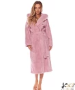 Kép 2/3 - Pihe puha wellsoft hosszú női köntös rózsaszínű