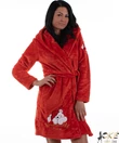 Kép 1/3 - Pihe puha macis női köntös piros 