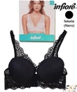 Kép 2/4 - Infiore 3004 Bralette melltartó vékony szivacsos fekete B kosár