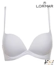Kép 2/2 - Lormar merevítő nélküli push up melltartó fehér Desiderio B kosár
