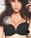 Kép 1/2 - Lormar dupla push up melltartó fekete Double B kosár