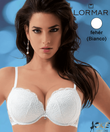 Lormar Formedouble Pizzo super push up melltartó fehér B kosár Lormar Formedouble Pizzo super push up melltartó fehér B kosár