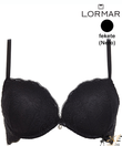 Lormar Formedouble Pizzo super push up melltartó fekete B kosár Lormar Formedouble Pizzo super push up melltartó fekete B kosár
