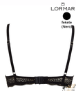 Lormar Formedouble Pizzo super push up melltartó fekete B kosár Lormar Formedouble Pizzo super push up melltartó fekete B kosár