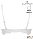 Kép 4/4 - Lormar Prestige gél push up melltartó fehér B kosár