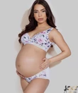 Kép 2/4 - Szoptatós melltartó bélés nélküli virágos Lilly