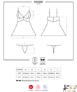Kép 3/3 - Obsessive fehér szexi csipke babydoll és tanga szett