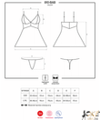Obsessive fehér szexi csipke babydoll és tanga szett Obsessive fehér szexi csipke babydoll és tanga szett