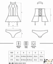 Kép 3/3 - Obsessive latex fűző és tanga 2 részes szett 