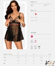 Kép 3/3 - Obsessive 2 részes szexi babydoll szett Heartia