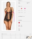 Kép 3/3 - Obsessive szexi babydoll és tanga 2 részes szett fekete Firella