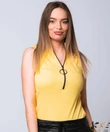 Kép 1/2 - Victoria moda ujjatlan női felső sárga
