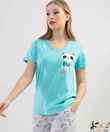 Kép 2/2 - Panda macis pamut női pizsama