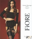 Kép 2/3 - Fiore fekete combfix mintás nyitott harisnya Amour Sauvage 20 den
