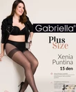 Kép 1/3 - Nagyméretű Gabriella pöttyös harisnya fekete 15 den Puntina