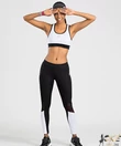Kép 4/4 - Tommy Life női fitness szett fekete necc betétes