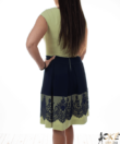 Kép 3/4 - Extyn zöld kék csipkés alkalmi női ruha