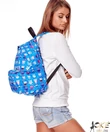 Kép 2/3 - Vászon hátizsák iskolatáska baglyos 45 cm