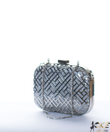 Ezüst láncos alkalmi női clutch táska Ezüst láncos alkalmi női clutch táska