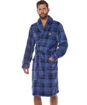 Pihe puha vastag férfi wellsoft köntös sötétkék