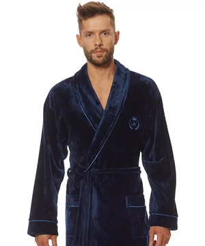 Pihe puha vastag férfi wellsoft köntös sötétkék