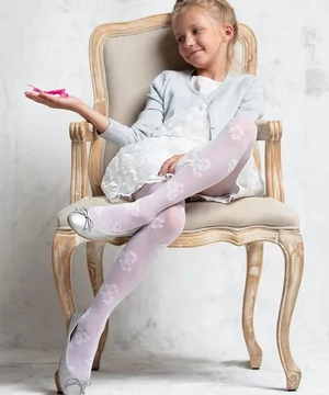 Mintás gyerek harisnya fehér masnis 30den