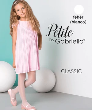Gabriella Classic gyerek harisnya fehér 20den