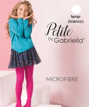 Gabriella közepesen vastag gyerek harisnya fehér 40den