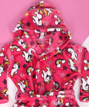 Unikornis mintás pihe puha welsoft gyerek köntös
