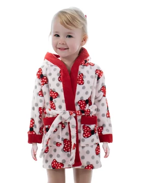 Pihe puha wellsoft gyerek köntös piros masnis