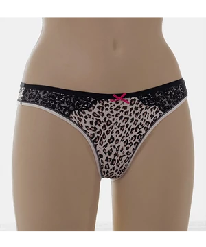 Lemila ocelot mintás női bugyi bézs