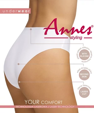 Annes varrás nélküli bugyi fehér